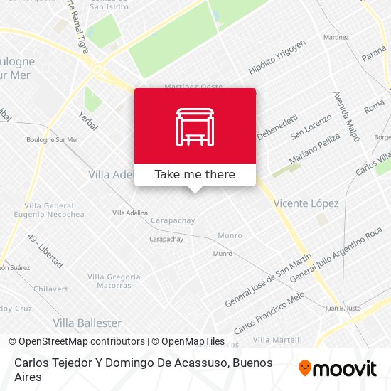 Mapa de Carlos Tejedor Y Domingo De Acassuso