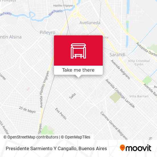 Presidente Sarmiento Y Cangallo map