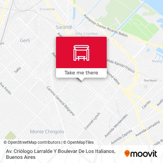 Mapa de Av. Criólogo Larralde Y Boulevar De Los Italianos