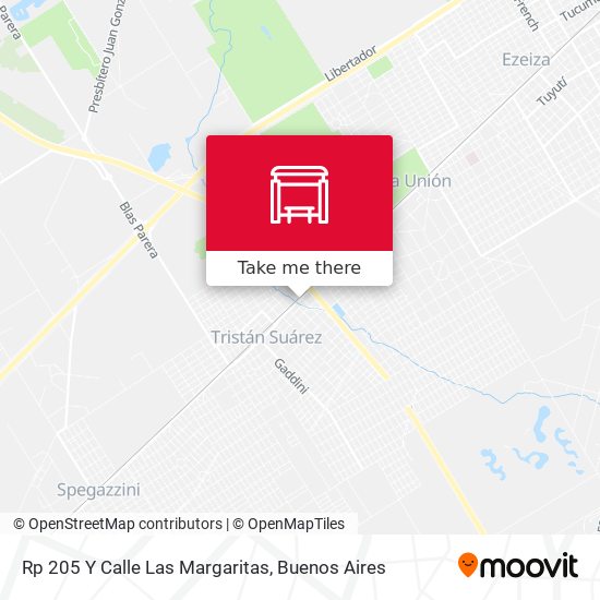 Mapa de Rp 205 Y Calle Las Margaritas