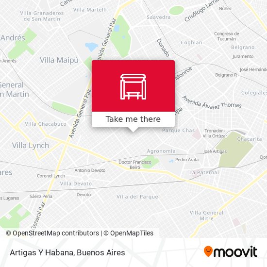 Mapa de Artigas Y Habana