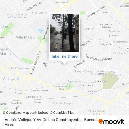Mapa de Andrés Vallejos Y Av. De Los Constituyentes