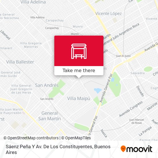 Sáenz Peña Y Av. De Los Constituyentes map