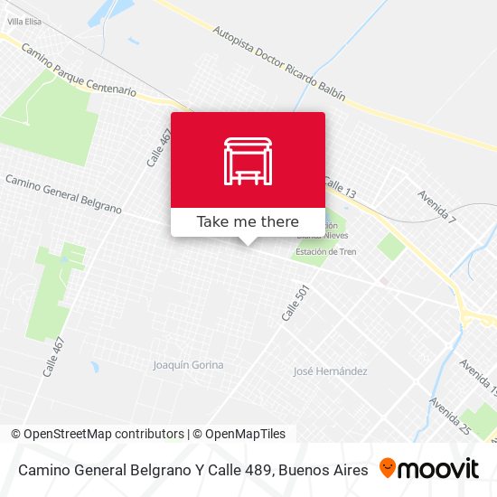Camino General Belgrano Y Calle 489 map