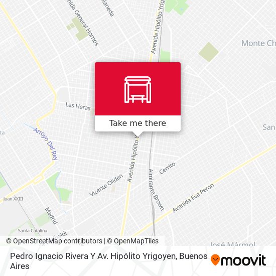 Pedro Ignacio Rivera Y Av. Hipólito Yrigoyen map