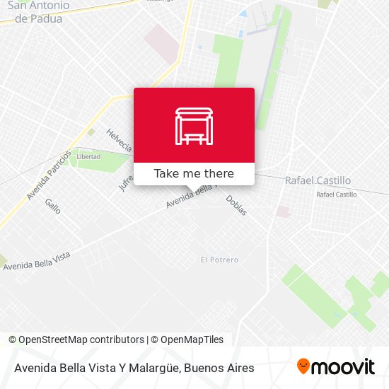 Avenida Bella Vista Y Malargüe map