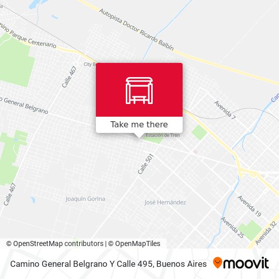 Mapa de Camino General Belgrano Y Calle 495