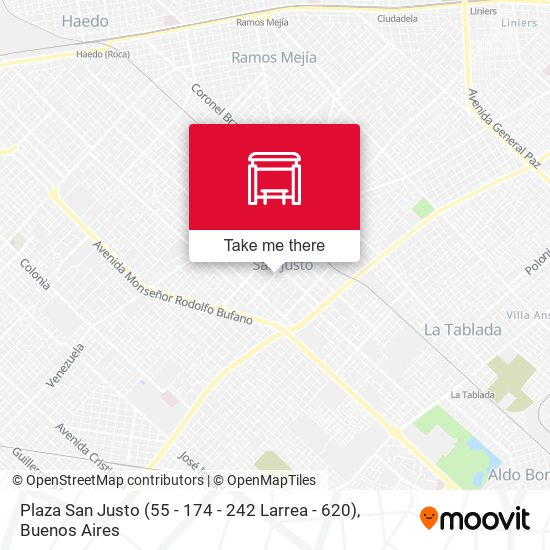 Mapa de Plaza San Justo (55 - 174 - 242 Larrea - 620)
