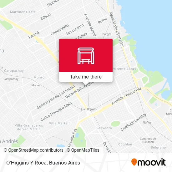 O'Higgins Y Roca map