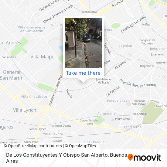 Mapa de De Los Constituyentes Y Obispo San Alberto