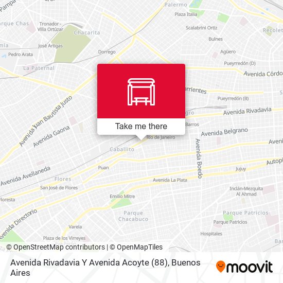 Avenida Rivadavia Y Avenida Acoyte (88) map