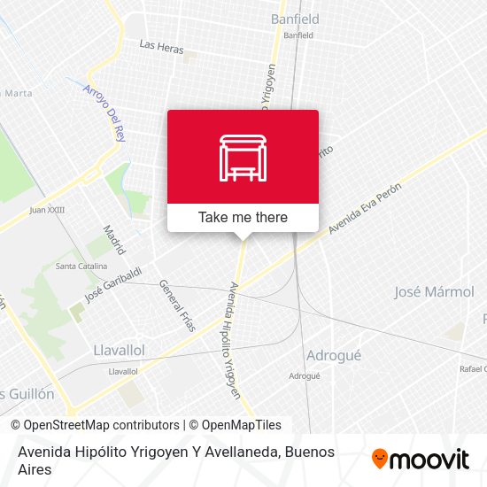 Avenida Hipólito Yrigoyen Y Avellaneda map