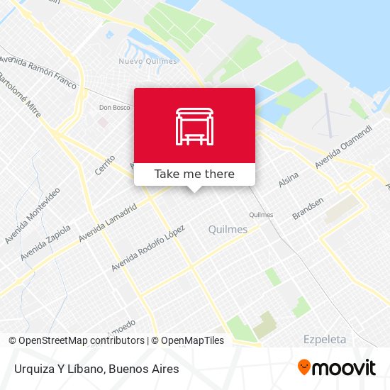 Urquiza Y Líbano map