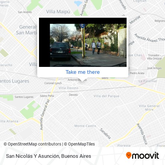 San Nicolás Y Asunción map