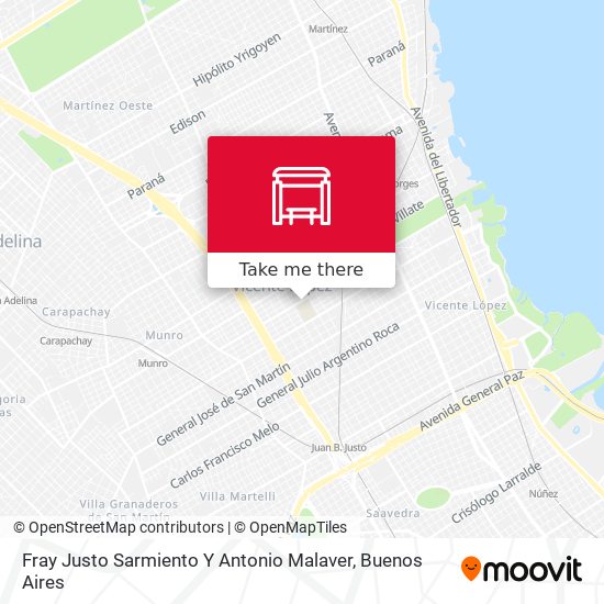 Fray Justo Sarmiento Y Antonio Malaver map