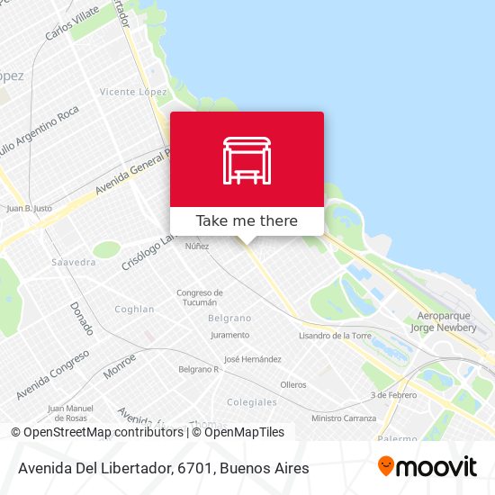 Avenida Del Libertador, 6701 map