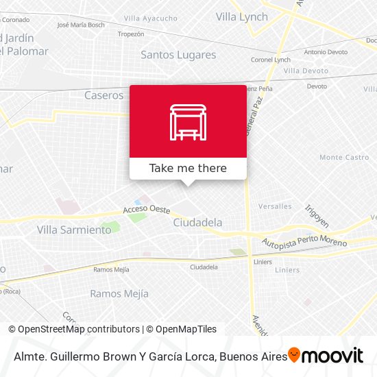 Mapa de Almte. Guillermo Brown Y García Lorca
