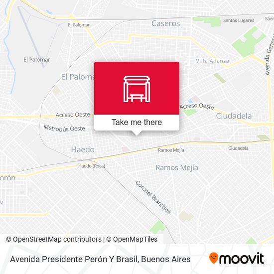Avenida Presidente Perón Y Brasil map