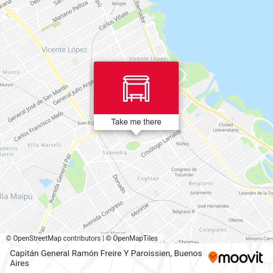 Capitán General Ramón Freire Y Paroissien map