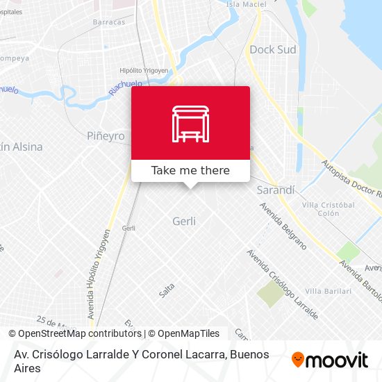 Av. Crisólogo Larralde Y Coronel Lacarra map