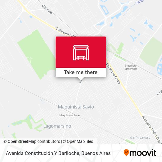 Mapa de Avenida Constitución Y Bariloche