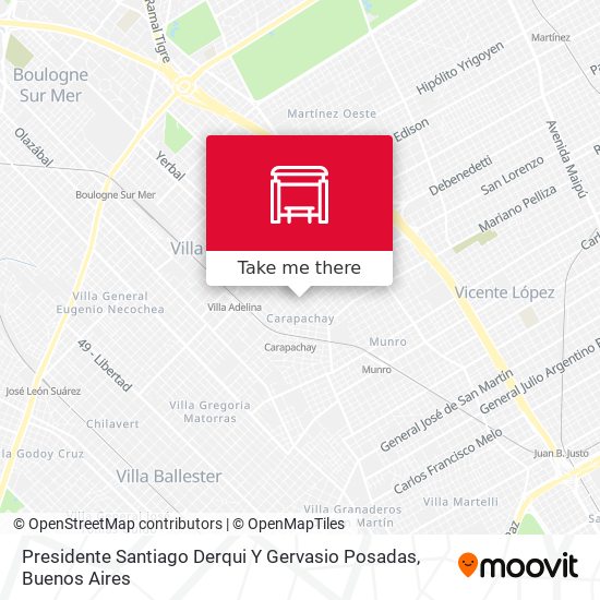 Presidente Santiago Derqui Y Gervasio Posadas map