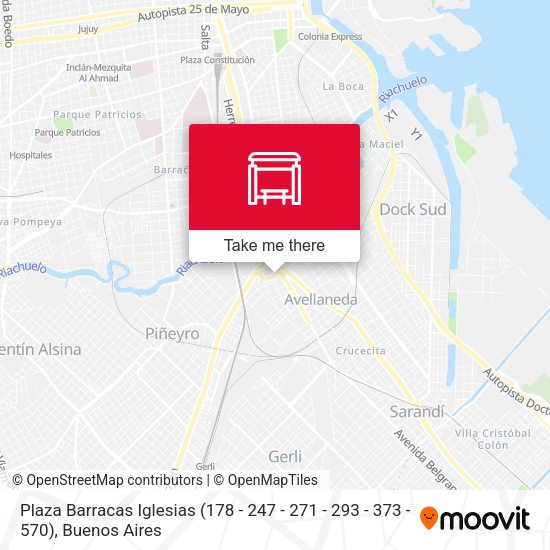 Plaza Barracas Iglesias (178 - 247 - 271 - 293 - 373 - 570) map