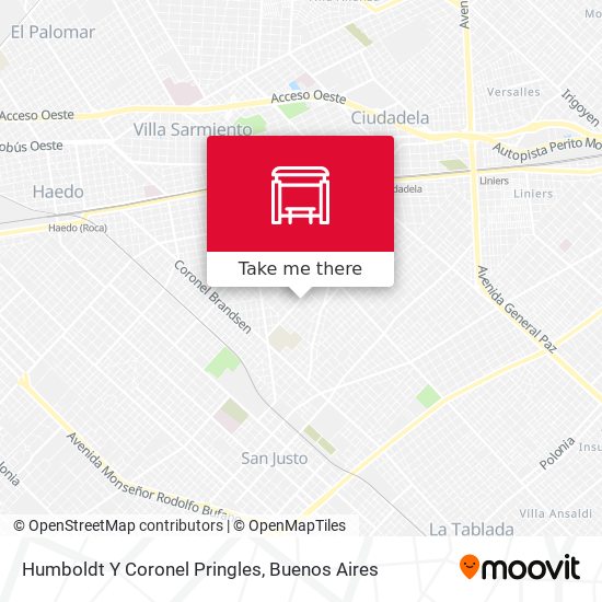 Humboldt Y Coronel Pringles map