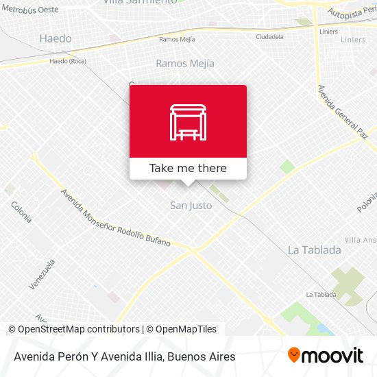 Mapa de Avenida Perón Y Avenida Illia