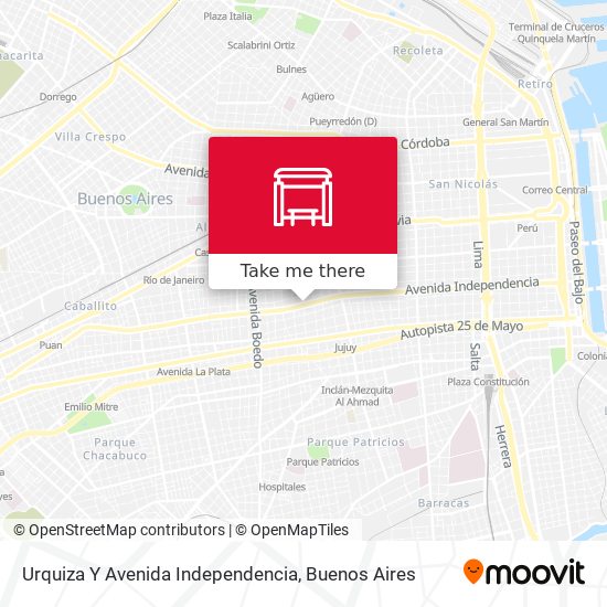 Urquiza Y Avenida Independencia map