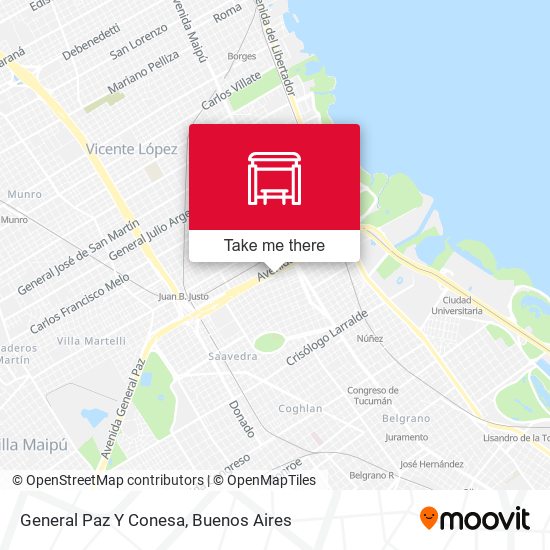 General Paz Y Conesa map