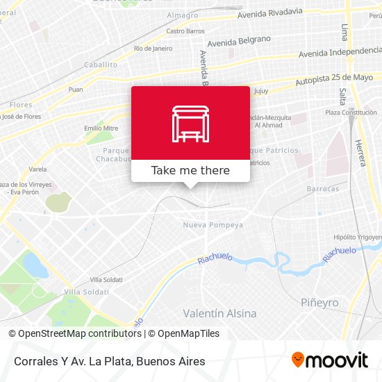 Corrales Y Av. La Plata map