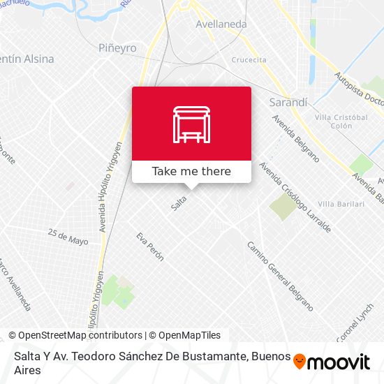 Salta Y Av. Teodoro Sánchez De Bustamante map
