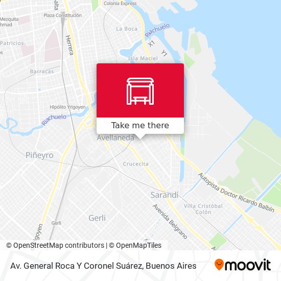 Av. General Roca Y Coronel Suárez map