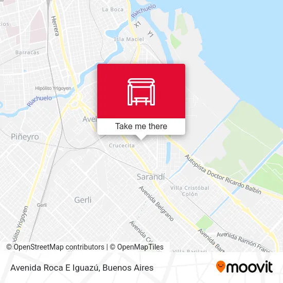 Avenida Roca E Iguazú map