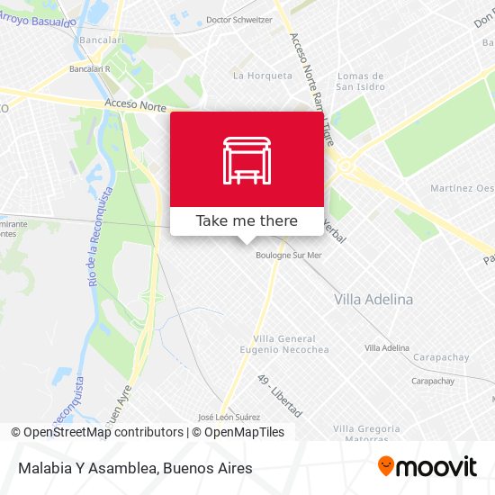Malabia Y Asamblea map