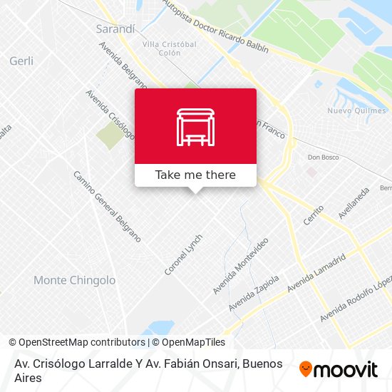Mapa de Av. Crisólogo Larralde Y Av. Fabián Onsari