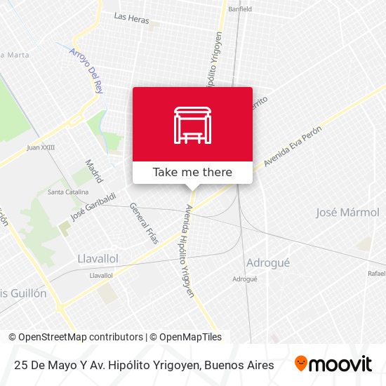 Mapa de 25 De Mayo Y Av. Hipólito Yrigoyen
