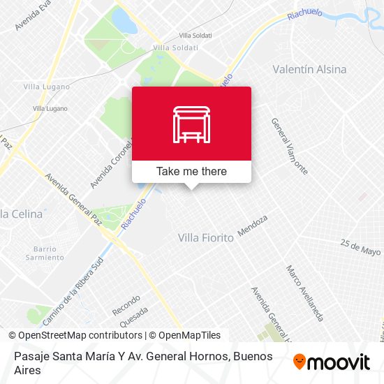 Mapa de Pasaje Santa María Y Av. General Hornos