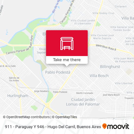 911 - Paraguay Y 946 -  Hugo Del Carril map