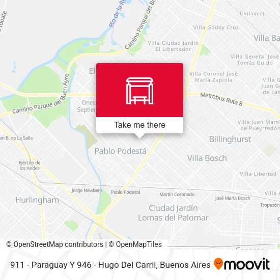 911 - Paraguay Y 946 -  Hugo Del Carril map