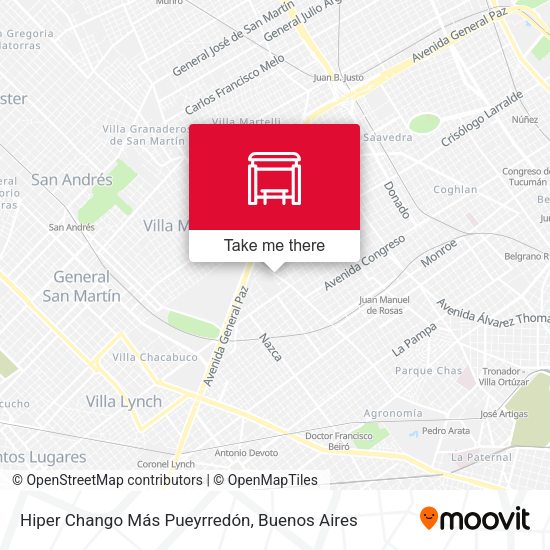 Hiper Chango Más Pueyrredón map