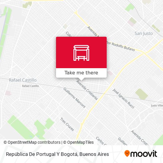 República De Portugal Y Bogotá map