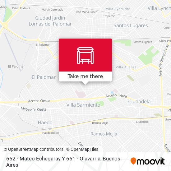 Mapa de 662 - Mateo Echegaray Y 661 - Olavarría