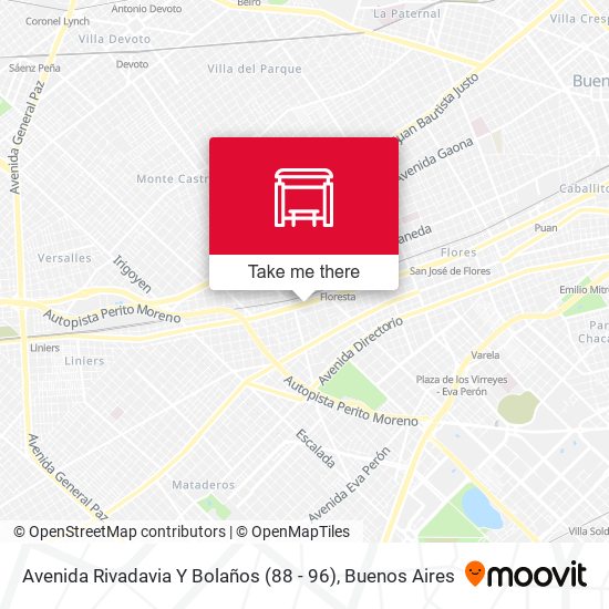 Avenida Rivadavia Y Bolaños (88 - 96) map