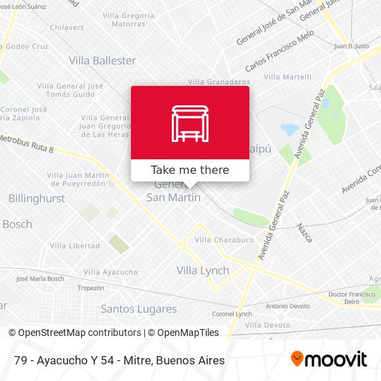 79 - Ayacucho Y 54 - Mitre map