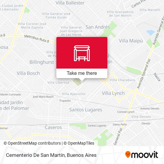 Mapa de Cementerio De San Martín