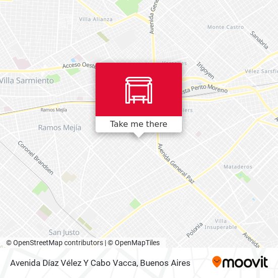 Avenida Díaz Vélez Y Cabo Vacca map
