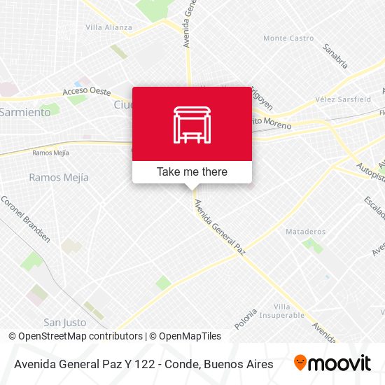 Avenida General Paz Y 122 - Conde map