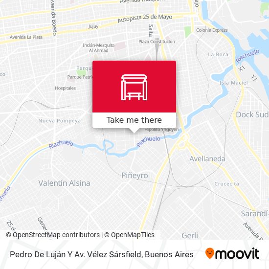 Mapa de Pedro De Luján Y Av. Vélez Sársfield